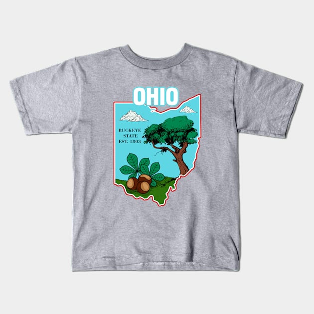 Ohio and vintage Kids T-Shirt by My Happy-Design